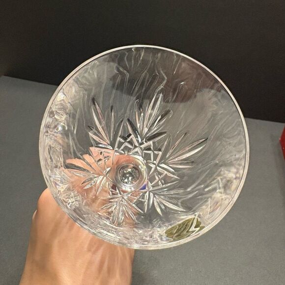 Royal Crystal Rock 24% Lead Crystal Tuscany Italy 6 Goblet Glasses Original Box - Picture 8 of 12